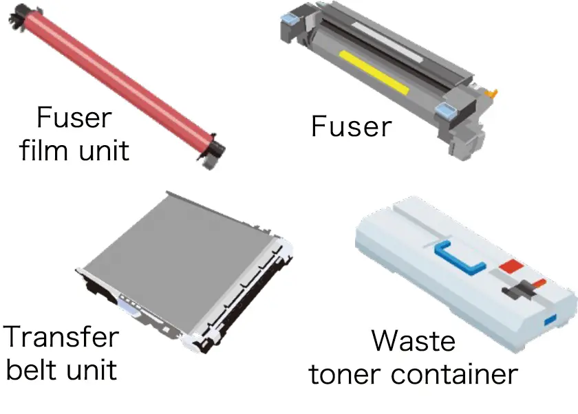 Reused consumables and parts