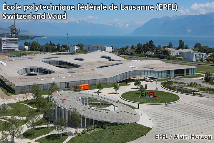 Exterior view of Switzerland's École Polytechnique Fédérale de Lausanne (EPFL), where Morimoto studied abroad