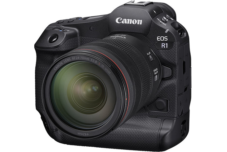 This is a product image of the EOS R1 with the RF24–70mm F2.8 L IS USM attached.