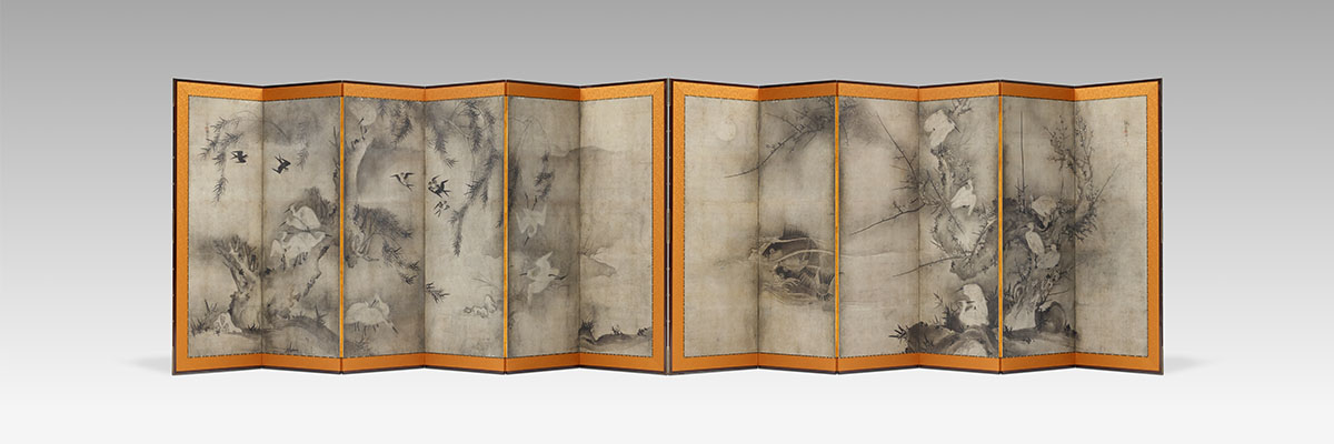 「花鳥図屏風」高精細複製品 Minneapolis Institute of Art, Gift of funds from Mr. and Mrs. Richard P. Gale 65.7.1-2