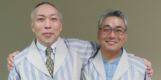 (左)小宮 義行 キヤノン（株） デジタルプリンティング 事業本部、(右)大久保 尚輝　キヤノン（株）　周辺機器事業本部
