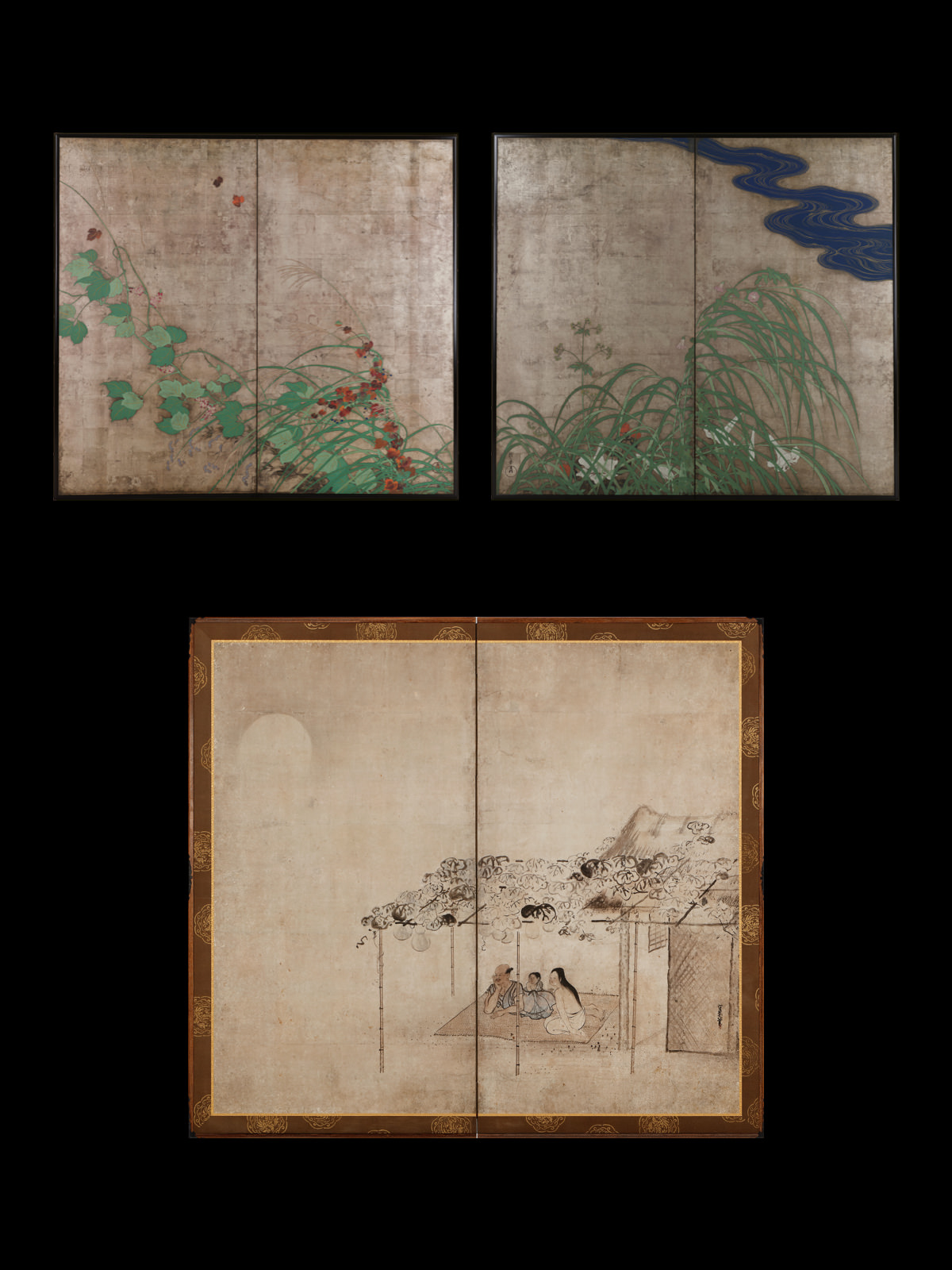 夏秋草図屏風 / 納涼図屏風
