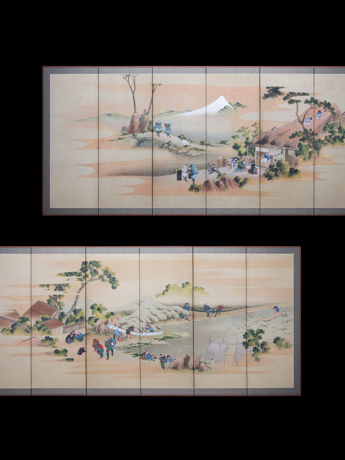 富士田園景図