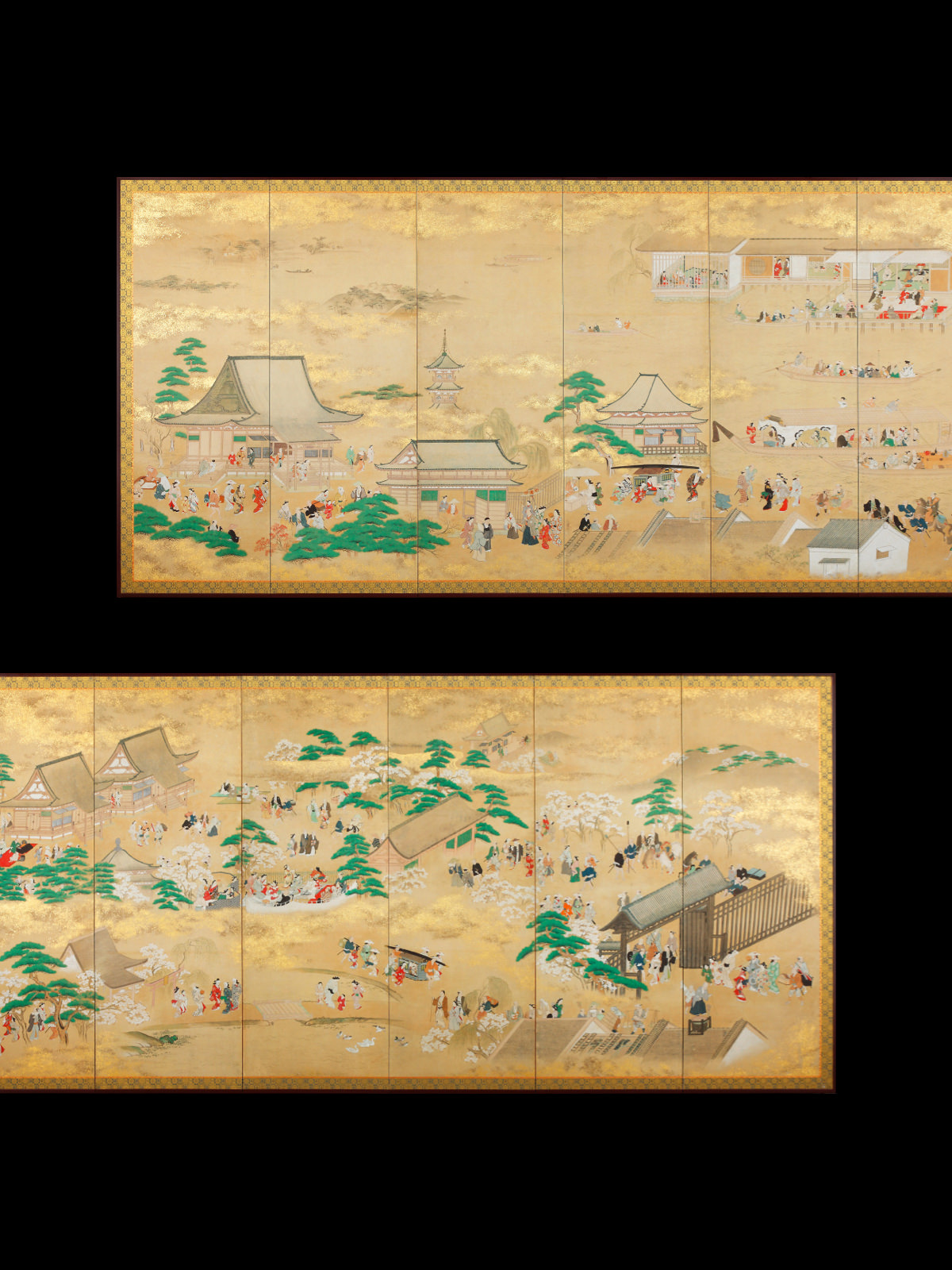 江戸風俗図屏風