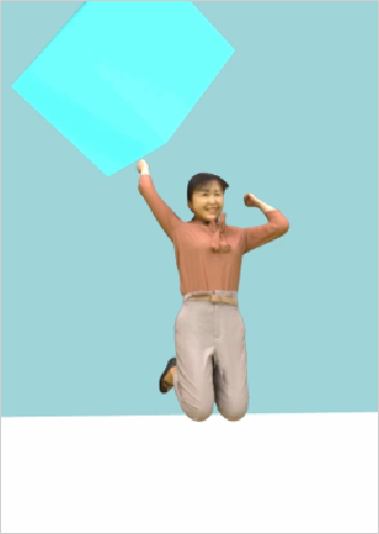 背景と被写体の3Dデータを合成